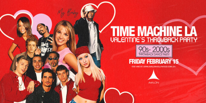 Time Machine at Avalon in Hollywood Nightclub Event Flyer Feb 15