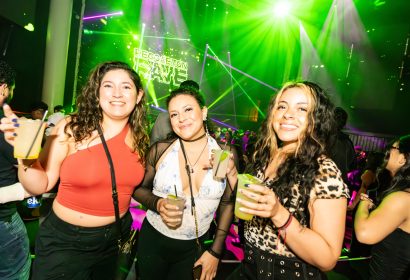 Guests posing at Reggaeton Rave at Avalon Hollywood in Hollywood, CA