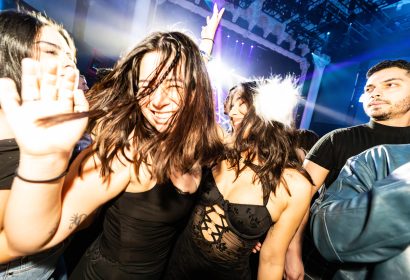 Guests posing at Reggaeton Rave at Avalon Hollywood in Hollywood, CA