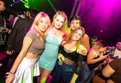 Guests posing at Reggaeton Rave at Avalon Hollywood in Hollywood, CA