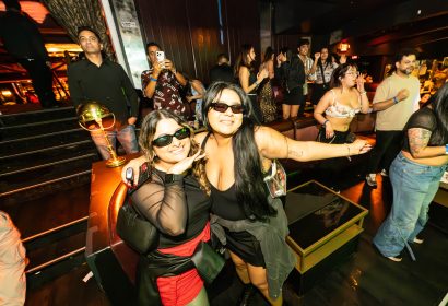 Guests posing at Reggaeton Rave at Avalon Hollywood in Hollywood, CA