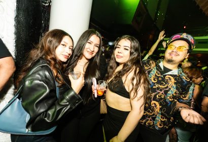 Guests posing at Reggaeton Rave at Avalon Hollywood in Hollywood, CA