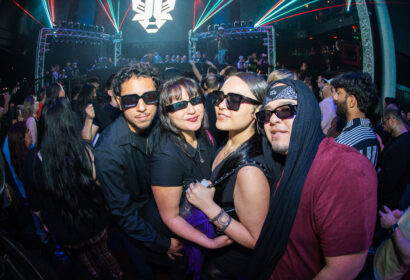 Guests posing at Laidback Luke at Avalon Hollywood in Hollywood, CA