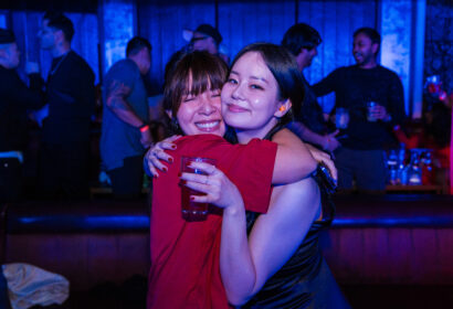 Guests posing at Laidback Luke at Avalon Hollywood in Hollywood, CA