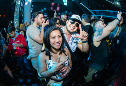 Guests posing at Laidback Luke at Avalon Hollywood in Hollywood, CA