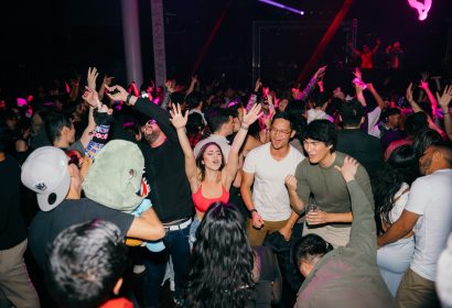 Guests posing at Feels So Close at Avalon Hollywood in Hollywood, CA