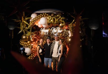 Guests posing on New Year's Eve at Diplo djing at Avalon Hollywood at Hollywood, CA