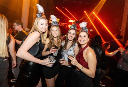 Guests posing on New Year's Eve at Diplo djing at Avalon Hollywood at Hollywood, CA