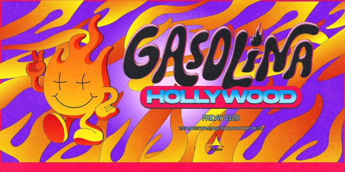 Gasolina at Avalon Hollywood in LA Nightclub Event Flyer March 28