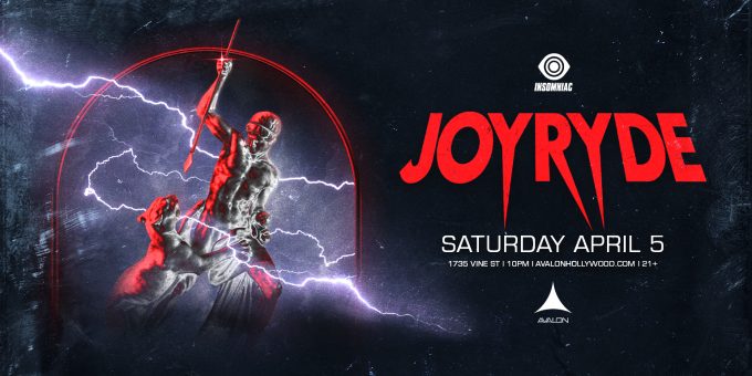 Joyryde at Avalon Hollywood in LA Nightclub Event Flyer April 5