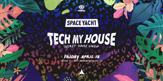 Space Yacht at Avalon Hollywood in LA Nightclub Event Flyer April 18