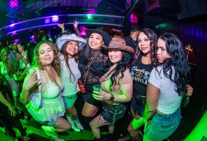 Guests posing at Gasolina at Avalon Hollywood in Hollywood, CA