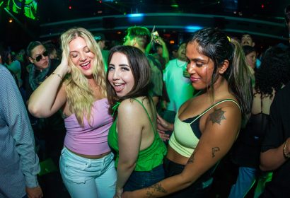Guests posing at Gasolina at Avalon Hollywood in Hollywood, CA