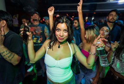 Guests posing at Gasolina at Avalon Hollywood in Hollywood, CA