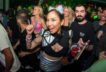 Guests posing at Ferry Corsten at Avalon Hollywood in Hollywood, CA