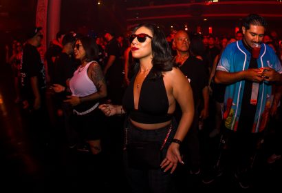 Guests posing at Fatima Hajji at Avalon Hollywood