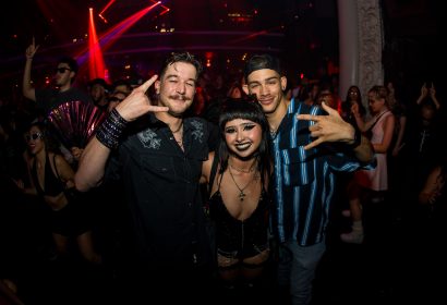 Guests posing at Fatima Hajji at Avalon Hollywood