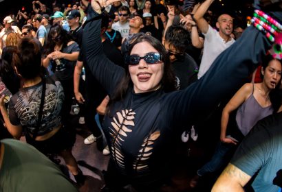 Guests posing at Fatima Hajji at Avalon Hollywood