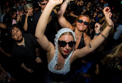 Guests posing at Fatima Hajji at Avalon Hollywood
