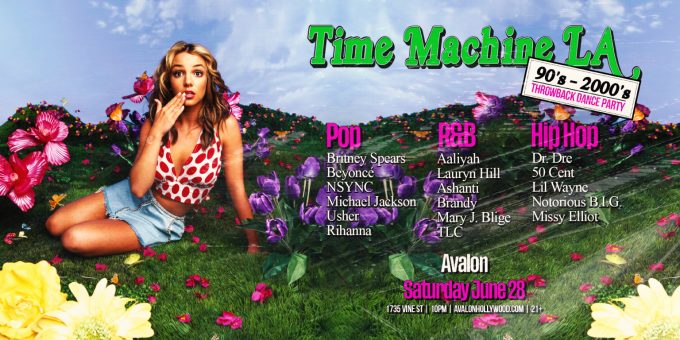 Time Machine at Avalon Hollywood in LA Nightclub Event Flyer June 28