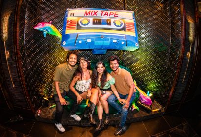 Guests posing at Time Machine at Avalon Hollywood in Hollywood, CA