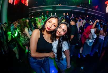 Guests posing at Time Machine at Avalon Hollywood in Hollywood, CA