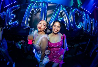 Guests posing at Time Machine at Avalon Hollywood in Hollywood, CA