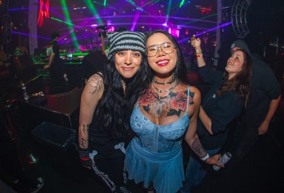 Guests posing at Space Laces at Avalon Hollywood in Hollywood, CA