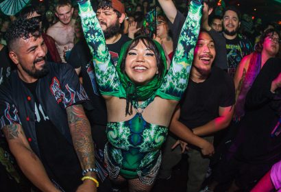 Guests posing at Space Laces at Avalon Hollywood in Hollywood, CA