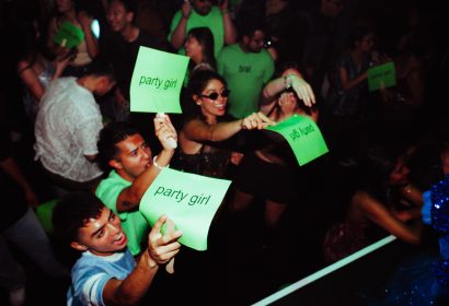 Guests posing at Party Girl at Avalon Hollywood in Hollywood, CA