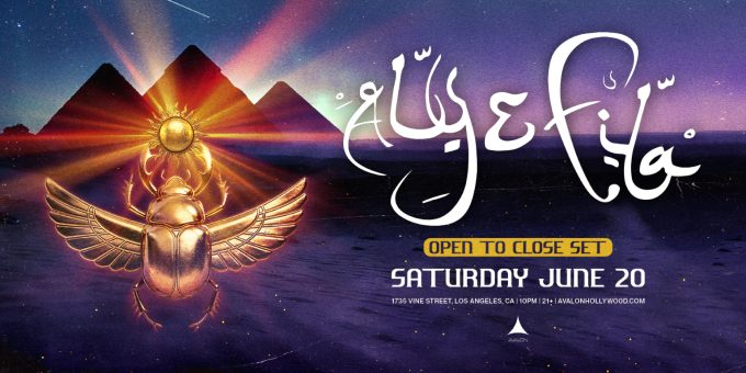 Aly & Fila at Avalon Hollywood in LA Nightclub Event Flyer